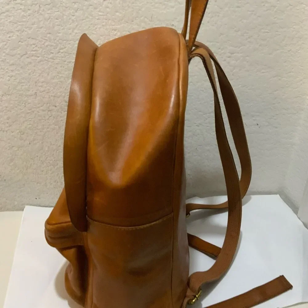 Madewell Large Lorimer Leather Backpack in English Saddle